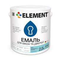 Акрилова емаль для вікон та дверей ELEMENT, база А (біла)