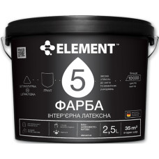 Особливо зносостійка інтер'єрна латексна фарба ELEMENT 5 база С (прозора)
