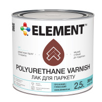 Лак для паркету ELEMENT POLYURETHANE VARNISH, напівматовий