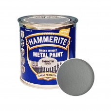 Фарба 3 в 1 по металу Hammerite Metal Paint Smooth захисна, срібляста