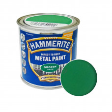 Фарба 3 в 1 по металу Hammerite Metal Paint Smooth захисна, зелена