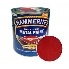 Фарба 3 в 1 по металу Hammerite Metal Paint Hammered захисна, червона