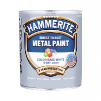 Фарба 3 в 1 по металу Hammerite Metal Paint Base Smooth захисна, біла, BW