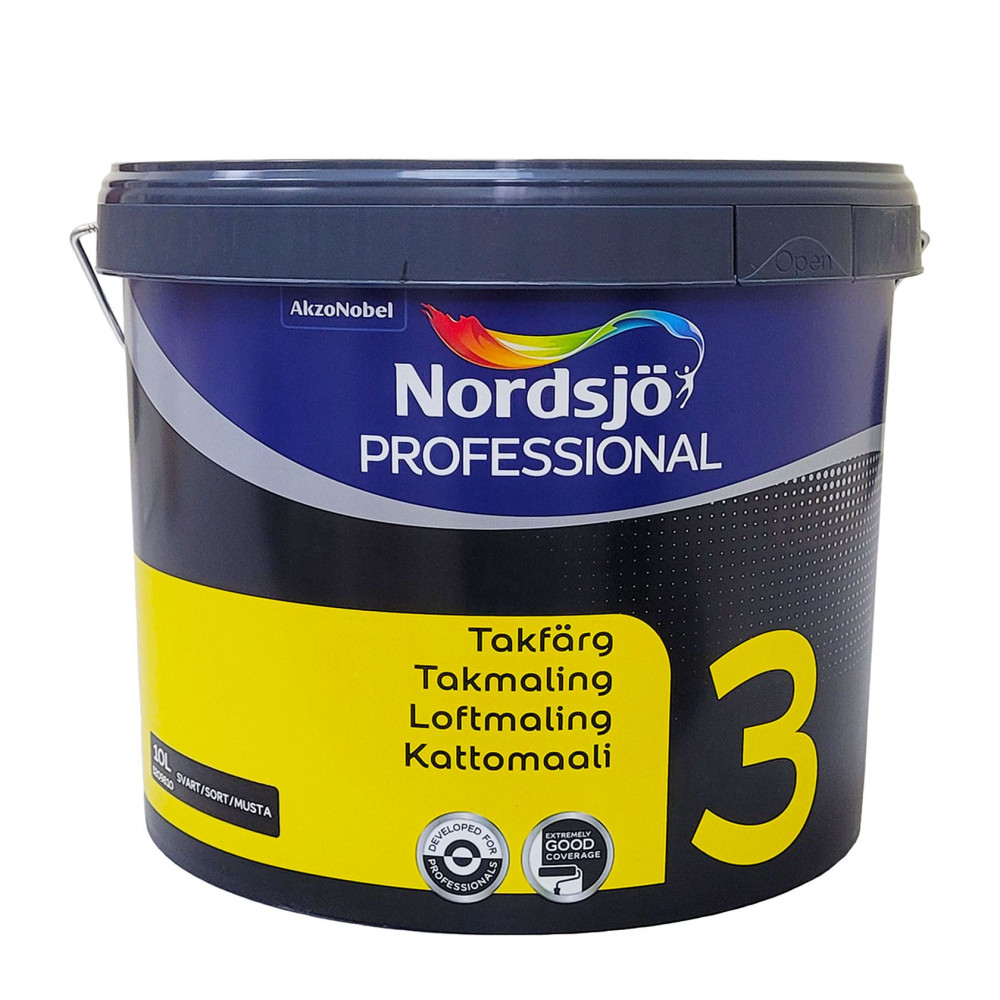 Латексна фарба Sadolin Professional 3 Svart для стін та стелі, чорна