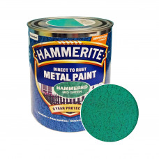 Фарба 3 в 1 по металу Hammerite Metal Paint Hammered захисна, зелена